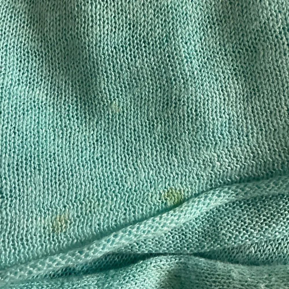 Eileen Fisher Mint Green Organic Linen Delave Round Neck Pullover size Medium